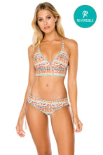 ALMERIA - Cross Back Bustier Top & Drawstring Side Full Bottom • Multicolor