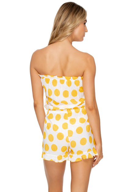 ITSY BITSY - Strapless Ruffle Romper • Yellow