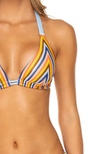 PLAZA ESPAÑA - Triangle Halter Top & Full Bottom • Multicolor
