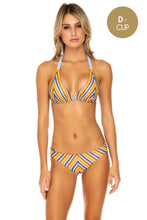 PLAZA ESPAÑA - Triangle Halter Top & Full Bottom • Multicolor