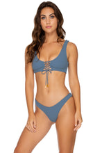 JAGGED BOMBSHELL - Lace Up Bralette & High Leg Brazilian Bottom • Olas