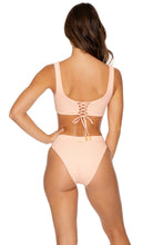 JAGGED BOMBSHELL - Tank Bralette & High Leg Banded Waist Bottom • Peachin