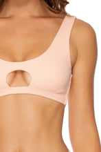 JAGGED BOMBSHELL - Tank Bralette & High Leg Banded Waist Bottom • Peachin