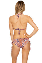 LA REINA DEL SUR - Triangle Halter Top & Drawstring Side Full Bottom • Multicolor