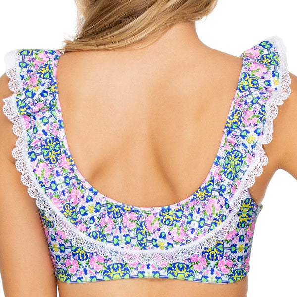 ANGEL FACE - Laced Up Ruffle Bralette