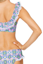 ANGEL FACE - Laced Up Ruffle Bralette & Moderate Bottom • Multicolor