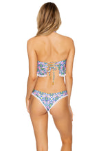 ANGEL FACE - Lace Trim Bandeau Crop Top & Lo Rise Seamless Skimpy Bottom • Multicolor