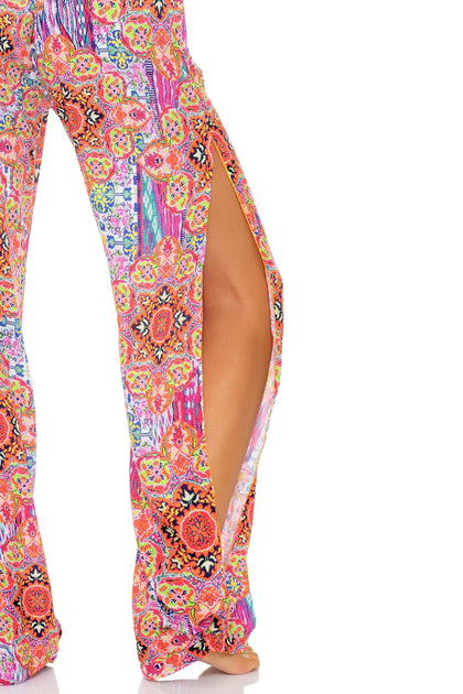RAYANDO EL SOL - Underwire Top & Split Side Wide Leg Pant • Multicolor