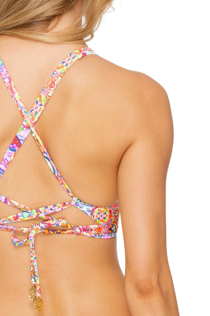 RAYANDO EL SOL - Bralette Top & Banded Moderate Bottom • Multicolor