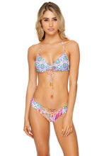 RAYANDO EL SOL - Bandeau Top & Seamless Full Ruched Back Bottom • Multicolor