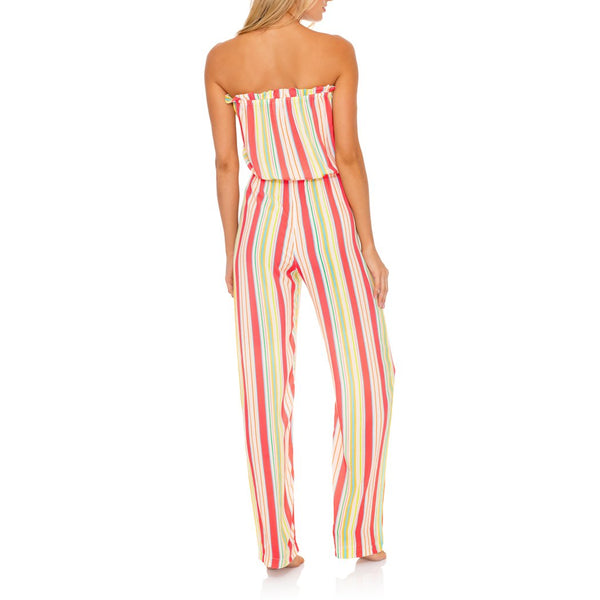 PLAY TIME - Strapless Ruffle Jumpsuit