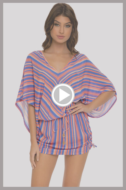 PLAY TIME - Cabana V Neck Dress • Multi Royal