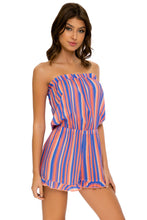 PLAY TIME - Strapless Ruffle Romper • Multi Royal