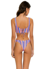 PLAY TIME - Tank Bralette & Tab Side High Leg Bottom • Multi Royal