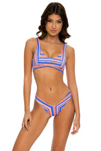 PLAY TIME - Tank Bralette & Tab Side High Leg Bottom • Multi Royal