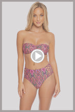 VAMOS A CABOS - Bandeau Top & High Rise Full Bottom • Multicolor Runway