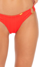 LAST FLING - Cross Back Bustier Top & Wavy Ruched Back  Bottom • Red Hot