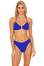 LAST FLING - Ring Drawstring Halter Bandeau & High Leg Banded Waist Bottom • Something Blue