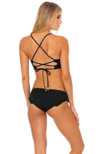 BACHELORETTE AND HER BABES - Underwire Top & Ruffle Full Seamless Bottom • Bash Black