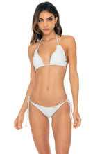 BACHELORETTE AND HER BABES - Triangle Top & Wavy Ruched Back Tie Side Bottom • Bride White