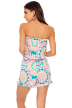 CARIBBEAN KISSES - Strapless Ruffle Romper • Multicolor