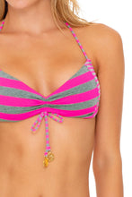 TIME TO FIESTA - Bandeau Top & High Leg Bottom • Neon Pink