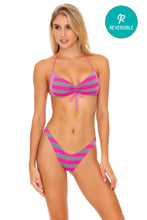 TIME TO FIESTA - Bandeau Top & High Leg Bottom • Neon Pink