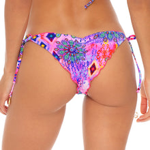 PINK LAGOON - Wavy Ruched Back Brazilian Tie Side Bottom