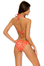 CALYPSO - Triangle Halter Top & Full Bottom • Rojo