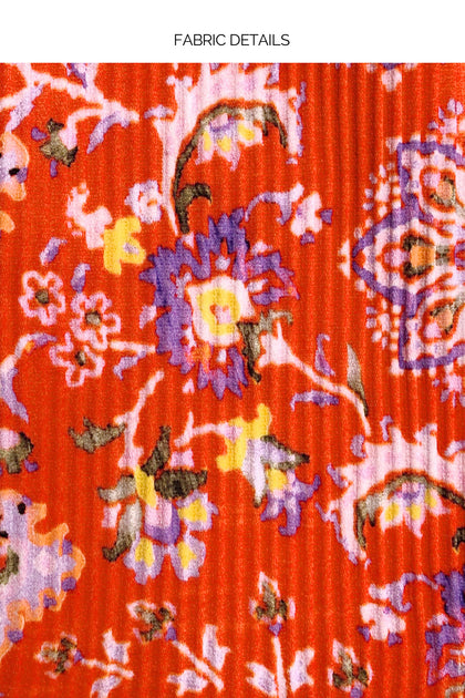 CALYPSO - Bralette Top & Seamless Wavy Ruched Back Bottom • Rojo