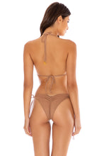 RIVER DANCE - Triangle Top & Wavy Ruched Back Tie Side Bottom • Coconut