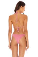RIVER DANCE - Triangle Top & Wavy Ruched Back Tie Side Bottom • Blush
