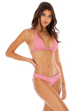 RIVER DANCE - Triangle Halter Top & Banded Full Bottom • Blush