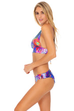 ISLA HOLBOX - Cross Back Bustier Top & Seamless Full Ruched Back Bottom • Multicolor