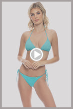 PURA CURIOSIDAD - Triangle Top & Wavy Ruched Back Tie Side Bottom • Mar