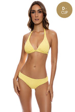 PURA CURIOSIDAD - Triangle Halter Top & Seamless Full Ruched Back Bottom • Sun Rays