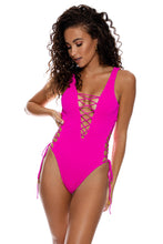 PURA CURIOSIDAD - Open Side One Piece Bodysuit • Kiss Me Pink
