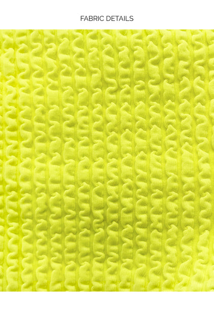 PURA CURIOSIDAD - Underwire Top & High Leg Bottom • Neon Yellow