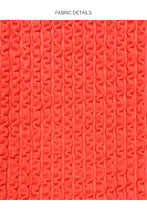 PURA CURIOSIDAD - Free Form Bandeau & High Leg Banded Waist Bottom • Chili Pepper