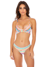 HEAT WAVES - Underwire Top & Seamless Wavy Ruched Back Bottom • Multicolor