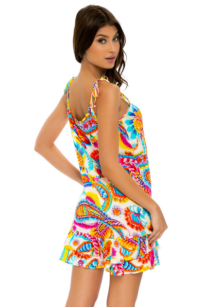 SUMMER LOVE - Ruffle Dress • White