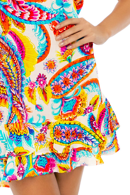 SUMMER LOVE - Ruffle Dress • White