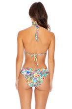 LULI'S JUNGLE - Triangle Halter Top & Banded Full Bottom • Multicolor