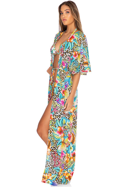 LULI'S JUNGLE - Long Open Tunic • Multicolor