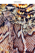 SKINS - Underwire Top & High Leg Bottom • Natural Snake