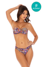 TIKI BABE - Underwire Push Up Bandeau Top & Banded Full Bottom • Multicolor