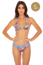 LULI TRIBE - Triangle Halter Top & Banded Full Bottom • Multicolor