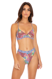 LULI TRIBE - Underwire Top & High Leg Banded Waist Bottom • Multicolor