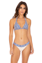 MESMERIZED - Triangle Halter Top & Banded Full Bottom • Multicolor