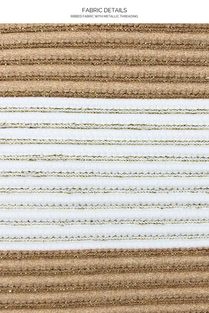 GOLDEN HOUR - Triangle Halter Top & Banded Full Bottom • Tan